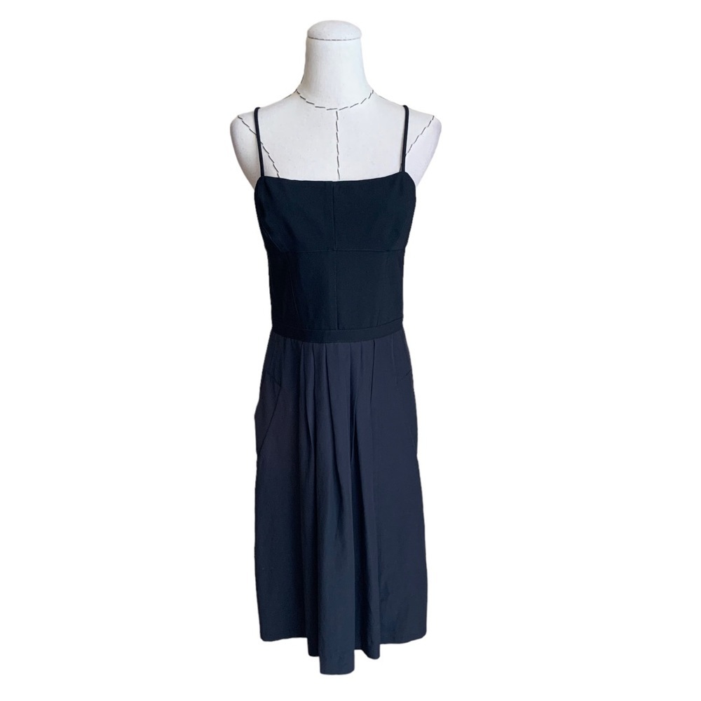 Narciso Rodriguez Black Wool and Silk Cocktail Dress LBD size 6